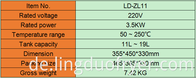 11l Single Electric Fryer Produt Details